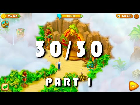 All 30 Chests Founded Walkthrough - Gardenscapes - Ancient Riddles Part 1
