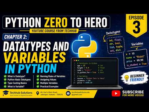 Variables Datatypes Operators Chapter 2 Python