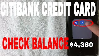 ✅  How To Check Citi Bank Credit Card Balance 🔴