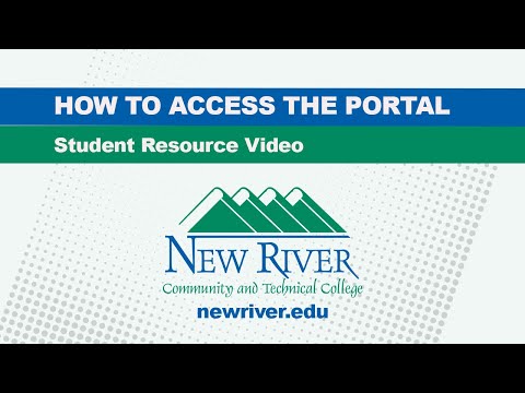 This video is an official tutorial from New River Community and Technical College demonstrating how students can access the college portal for resources like Blackboard and email.