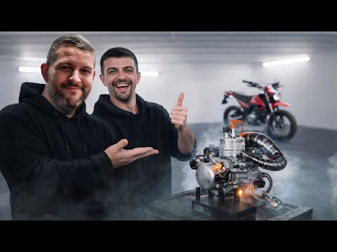 WE GET ON AND START THE DERBI'S ENGINE! (I'M RIPING MY ARM OFF ON THE KICK STARTER)