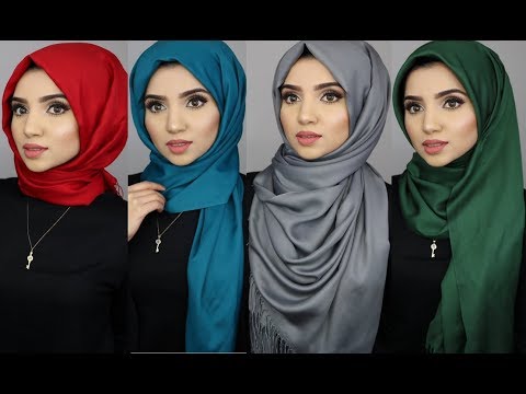 4 Simple Hijab Styles Using Pashmina Scarves