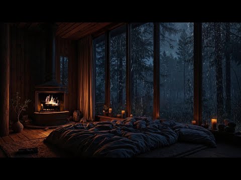 Bedroom Haven 🌩️🔥 Thunderstorm & Fireplace Ambience for Ultimate Comfort and Deep Relaxation