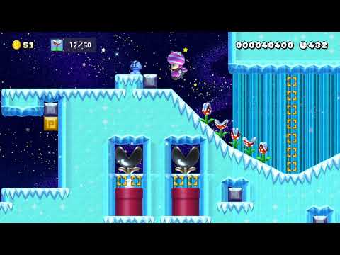 Piranha's Icey Valley by _jαĸɛ★ 🍄 Super Mario Maker 2 #aks
