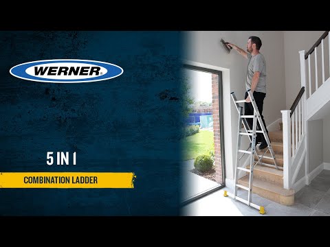 Setting up a Werner 5 in 1 combination ladder