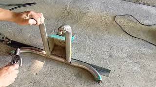 DIY tire carrier for jeep welding stainless and restore old rim