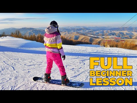 How to Snowboard on Your First Day - Complete Beginner Lesson