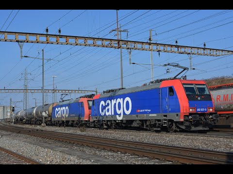 Bahnverkehr in Pratteln am 07.03.22 – "Montags in Pratteln mit SBB, EDG, BLS, DB, umgeleitetem TGV"