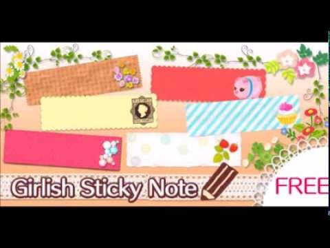 Girlish Sticky Note Video