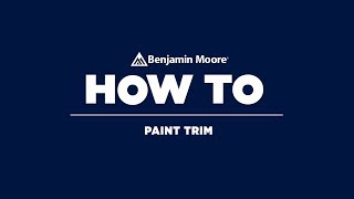 How to paint trim