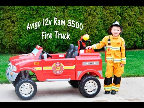 Little Heroes Assembles Kid Fire Truck AVIGO 12V Ram 3500