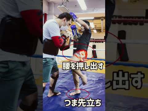 【格闘技】ボディへ突き刺す膝蹴りのポイント　#shorts