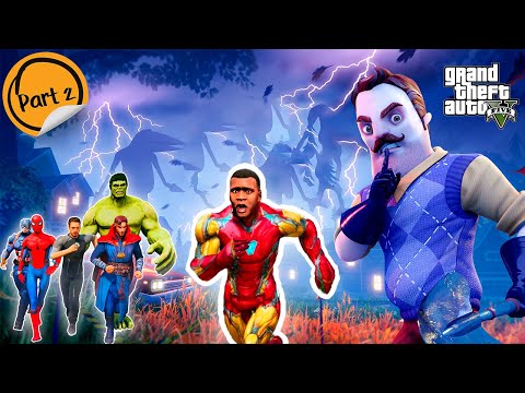 EVIL NEIGHBOR KIDNAPPED FRANKLIN AND AVENGERS IN HIS BASEMENT IN GTA V | A.K GAME WORLD