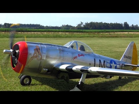 1/4 Scale P-47 Thunderbolt With Moki 250 cc Radial