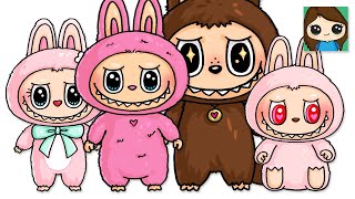 How to Draw The Monsters ❤️ Labubu Macaron, Have a Seat, Mokoko, Zimomo