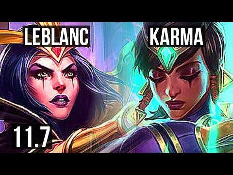 LEBLANC vs KARMA (MID) | 9/1/10, 1.0M mastery, Godlike | NA Diamond | v11.7