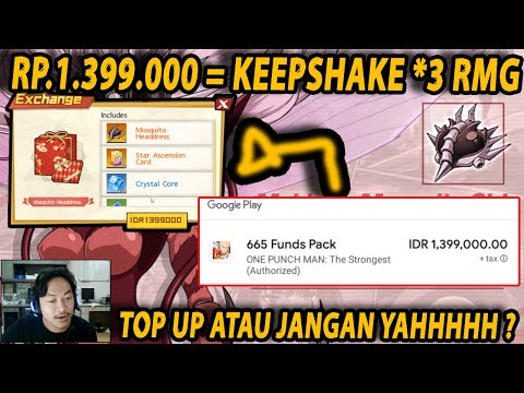 🔥🔥TOP UP KEEPSHAKE *3 MOSQUITO SEHARGA 1.4JUTA? AMPUN FINJERPUNN!! - ONE PUNCH MAN:The Strongest