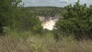 A look from the sky at Lake Travis lake levels