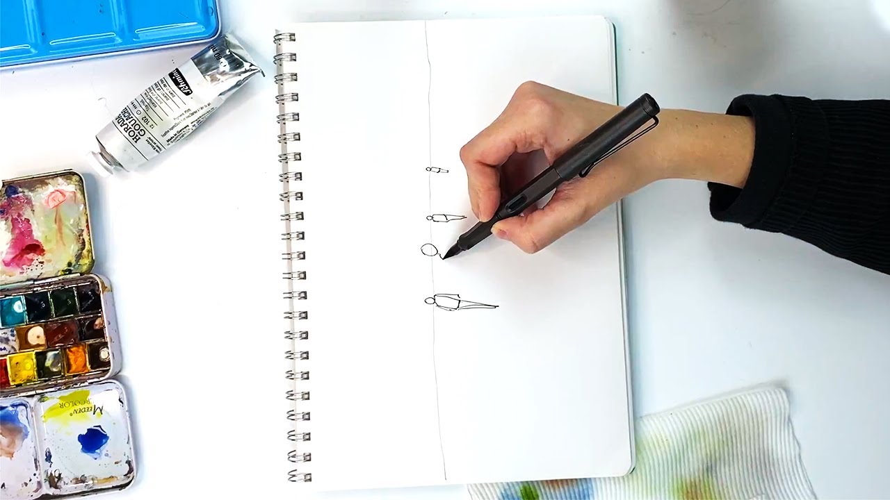 How to draw people in perspective #shorts