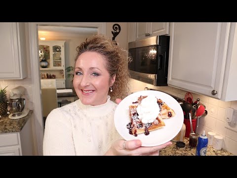 Belgian Waffles With Festive Holiday Ideas ~ Christmas Breakfast Or Dessert ~ Homemade Waffles