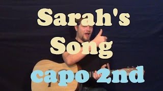 Sarah&#39;s Song (Ricky Hil) Easy Guitar Lesson Strum How to Play Chords Tutorial Am C D F E