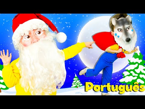 História de Feliz Natal com Papai Noel e o Lobo Cinzento 🎅| Músicas Infantis | Coco Froco Português
