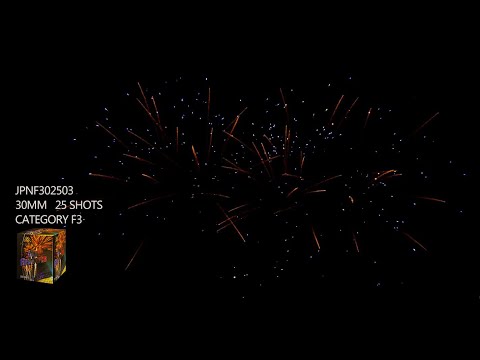 JPNF302503: 30mm, 25 shots, Fan shape #PolarisFireworks