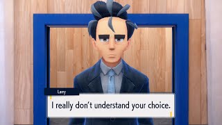 Larry's Reaction to Being Called Favorite Gym Leader (Pokémon Scarlet & Violet: The Indigo Disk)