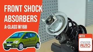 Youtube thumbnail of video "How to replace the front shock absorbers A-Class W168 ➿"