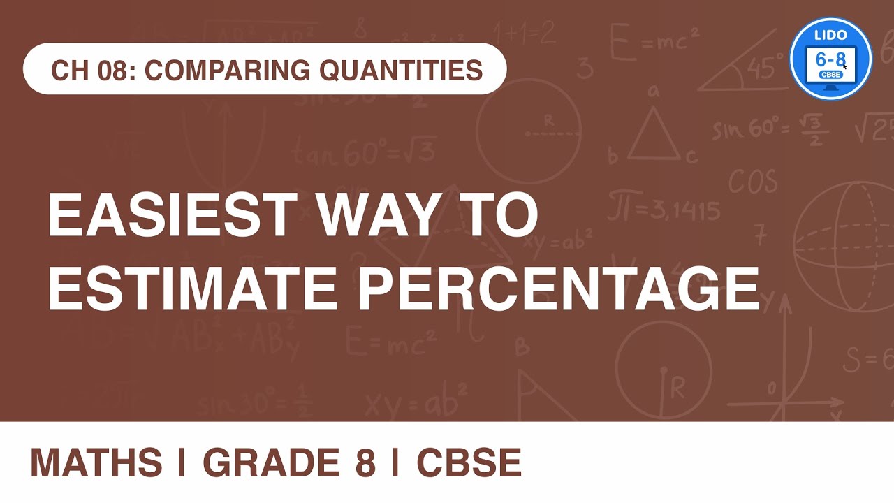 Estimating percentage | Comparing Quantities | Class 8 Math's Chapter 8