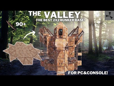 THE VALLEY•2x2 BUNKER•DUO/TRIO/SMALL GROUP BASE DESIGN•CHEAP•MINI CHINA WALL•WIDEGAP• RUSTBASE 2024