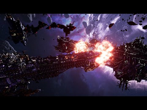 Skalgrim Mod - Imperial Navy vs Chaos - Massive Battle - Battlefleet Gothic Armada 2