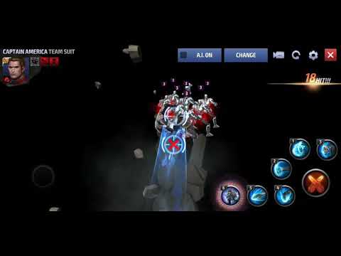 Marvel Future Fight - Captain American Avengers EndGame team costume skill abilities animations