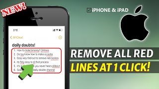 How to Completely Remove Red Underlines on Notes App at ONE CLICK?
