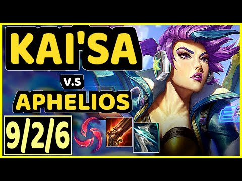 KAI'SA vs APHELIOS - 9/2/6 KDA BOTTOM ADC GAMEPLAY - EUW Ranked GRANDMASTER