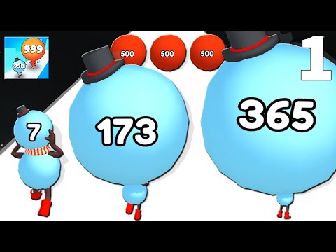BIG HEAD RUN - snowman evolution Games Gameplay Part 1