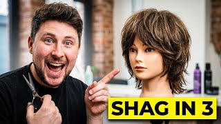 HOW TO CUT A SHAG HAIRCUT IN 3 SECTIONS - TIKTOK TREND SHAG HAIRCUT - shag mullet wolf cut