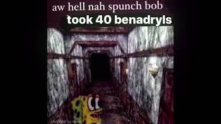 AW HELL NAH SPUNCH BOB TOOK 40 BENADRYLS