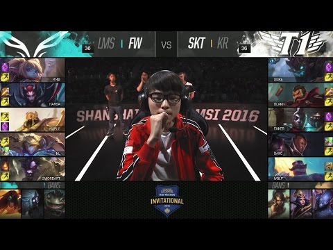 FW vs SKT Highlights - FLASH WOLVES vs SK TELECOM T1 - 2016 MID-SEASON INVITATIONAL