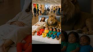 Lion Plays with Jesus &amp; Rainbow Babies! 🦁🌈👶