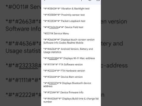 Realme Phone All Codes | Realme Phone Check Codes | Realme System Check Codes #shorts  #shortvideo