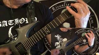 ENTHRONED - Satan Never Sleeps guitar cover (gtrs I and II)