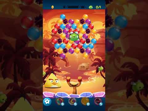 Angry Birds POP Bubble Shooter - Level 57. Gameplay Android walkthrough