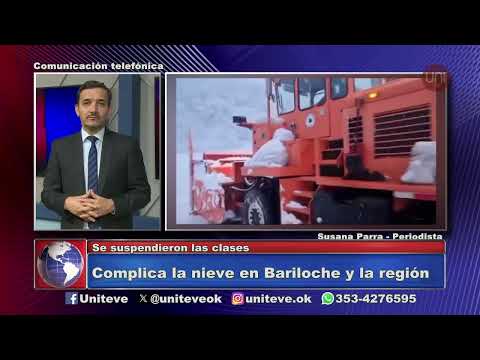 Complica la nieve en Bariloche y la región