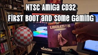 NTSC AMIGA CD32 FIRST BOOT and Some Gaming!