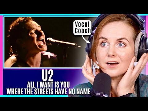 Bono ❤️  Vocal Coach Analysis | U2 - All I Want Is You/Where The Streets Have No Name (2001 Live)