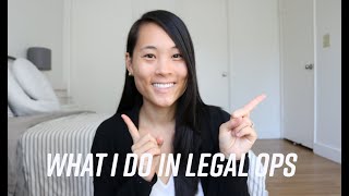 What I do in legal ops