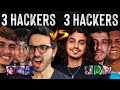 3 HACKERS Vs 3 HACKERS CADA UM COM SEUS MAINS