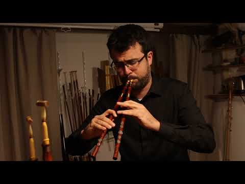 Ancient Greek Double Pipes - 'The Frogs' composed and played on the Louvre Aulos by Callum Armstrong