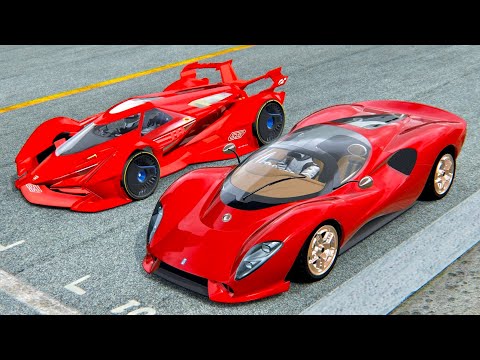 De Tomaso P72 2022 vs Lamborghini V12 Vision GT at Old Monza